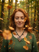 Carica l'immagine nel visualizzatore di Gallery, Il Ritrovo delle Ombre e dei Boschi Silenti: Il Pendente Greenman d'Autunno