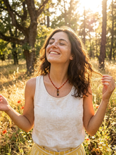 Carica l'immagine nel visualizzatore di Gallery, Forza del Sole: Collana in Corniola e Raro Quarzo Citrino dello Zambia
